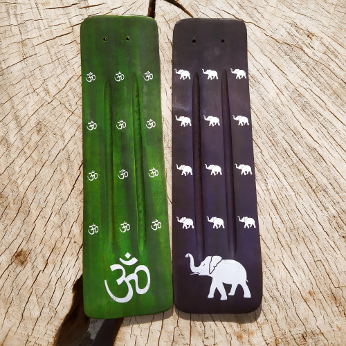 Wide stand for two incense sticks