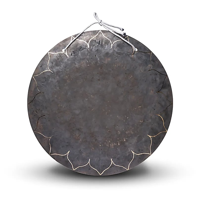 Wind Gong Black Lotus 55 cm - a wind gong with a black lotus motif