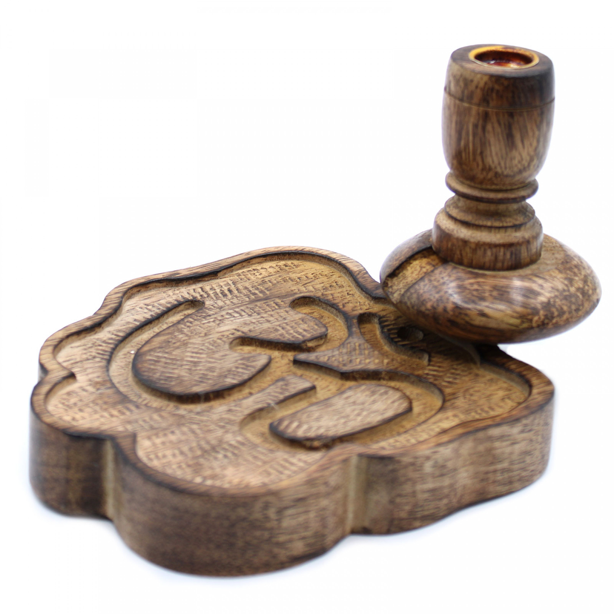 Wooden Incense Cone Flowing Smoke Stand - Small - Ohm