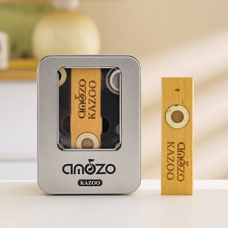 Wooden Kazoo with Membranes in a Box