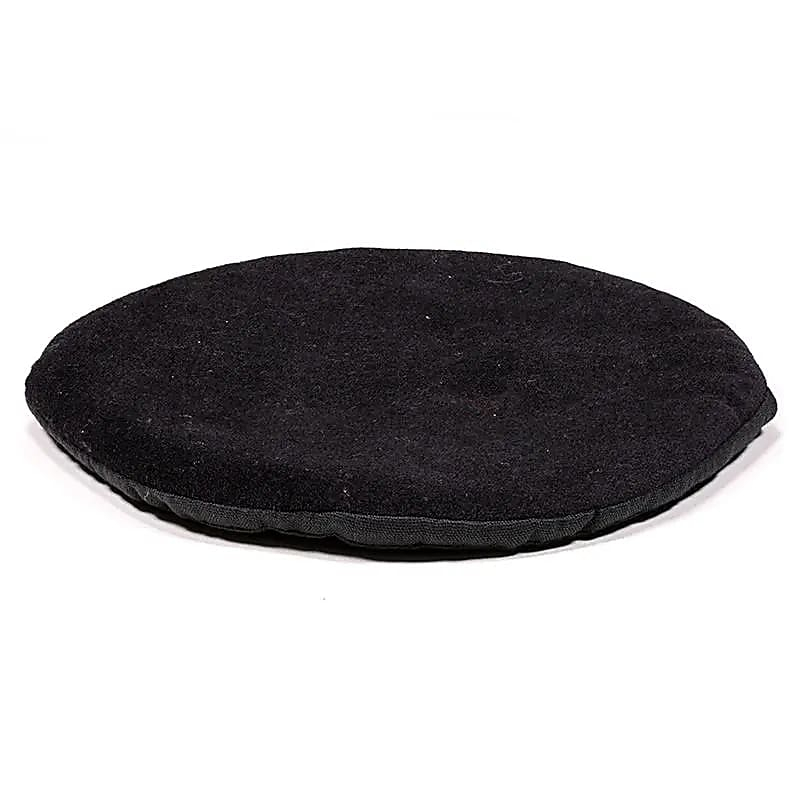Black flat round base for Tibetan bowl, 15cm